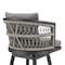 Homeroots 37" Gray Metal Swivel Outdoor Counter Height Bar chair with Footrest 571163 - alternate 6