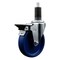 Service Caster 5'' Solid Poly Swivel 1-1/4'' Expanding Stem Caster with Brake SCC-EX20S514-SPUS-PLB-114 - alternate 1
