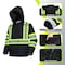 Protectx Safety Rain Jacket and Pant Suits, Polyester, Black, M ST-RS150D-BKBKY-M-01 - alternate 6