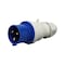 Walther-Werke Pin and Sleeve Plug, 30A, 230 or 250, 1 Phase, 2 Pole, Blue, Screw Terminals Wire Connection Type 230306 - alternate 7