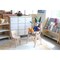 Beleduc By Playwell Pisa 41.1inx14.2in 3-Pocket Bookshelf Display, White/Oak HPL, Scratch-Resistant, 31.9inH, 3+ 846064 - alternate 4