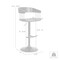 Armen Living Larisa Adjustable Walnut Wood Bar Stool in Gray Faux Leather with Black Metal LCLABAWAGRY - alternate 6