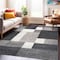 World Rug Gallery Contemporary Modern Geometric Boxes Design Non-Slip Area Rug 9 ft x 12 ft Gray 506GRAY9X12 - alternate 3