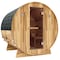 Saunaspa 4-6-Person Outdoor White Cedar Barrel Wet Sauna with 6kW TOULE Rock Heater, Tempered Glass Door SS-OTBL004 - alternate 3