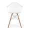 Homeroots White And Natural Heavy Duty Plastic And Solid Wood Dining Arm Chair 520283 - alternate 6
