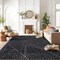 World Rug Gallery Minimal Stripe Geometric Shag Area Rug 5 ft x 7 ft Anthracite WR130ANTHRACITE5X7 - alternate 1