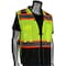 Pip ANSI Type R Class 2 Two-Tone Twelve Pocket Tethering Vest w/Ripstop Black Bottom Front and "D" Ring 302-0670T-LY/XL - alternate 1