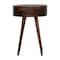 Homeroots 22" Brown Solid Wood Round One Drawer Nightstand 651745 - alternate 8