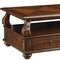 Homeroots 50" Dark Brown Solid Wood Coffee Table With Two Drawers And Shelf 286032 - alternate 4