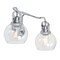 Jonathan Y Shirley 17.5" 2-Light Farmhouse Industrial Metal LED Vanity Light w/Seeded Glass Globe Shades, Chrome JYL7404A - alternate 11