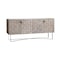 Homeroots 72in Light Brown Solid Wood Sideboard with Four Doors 380257 - alternate 5
