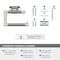 Amerock Esquire Polished Nickel/Gunmetal Contemporary Single Post Toilet Paper Holder BH26617PNGM - alternate 5