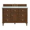 James Martin Vanities Lorelai 48'' S Vanity, Mid-Century Walnut w/ Jasmine Pearl Silestone Top w/ Wireless Charger 424-V48-WLT-FEJP - alternate 1