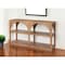 Homeroots 54" Brown Solid Wood Floor Shelf Console Table With Two Shelves 605612 - alternate 1