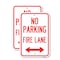 Signmission No Parking Fire Lane With Bidirectional Arrow, 12'' X 18'' 2 Signs, Heavy Gauge Aluminum, 2PK A-1218-2PACK-23738 - alternate 1