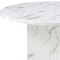 Homeroots 60" Gray and White Marble Pedestal Base Round Top Dining Table 555183 - alternate 2