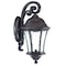 Homeroots Antique Black Tapered Hanging Lantern Wall Light 398532 - alternate 3