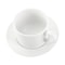 Our Table Simply White 6 Piece 3.75 Inch Porcelain Cups With Saucers Set 133040.02 - alternate 5