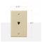 Newhouse Hardware Ivory 1-Gang Telephone Data Jack Wall Plate, 6P4C, for RJ11 Telephone Cables, Single Port, 5PK PHP-IV-05 - alternate 7