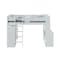 Homeroots 45" X 92" X 66" White Wood Veneer (Laminated) Loft Bed 347201 - alternate 5