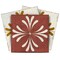 Homeroots 5" x 5" Brown And Gold Vinyl Arabesque Peel And Stick Removable Tiles 569313 - alternate 1