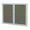 Ghent 2 Door Enclosed Fabric Bulletin Board, Satin Aluminum Frame, 3'H x 4'W, Taupe PA23648F-96 - alternate 1