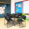 Regency Square Kee Mobile Adjustable Classroom Table W/ 4 Zeng Stack Chairs, 36 in W, 36 in L, Neo Walnut TB3636NWAPCGY44BK - alternate 7