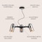 Jonathan Y Loki 22" 3-Light Adjustable Metal LED Chandelier, Brushed Nickel/Black JYL6128A - alternate 11