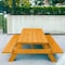 Homeroots 94" Natural Solid Wood Outdoor Picnic Table 525000 - alternate 1