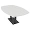 Skutchi Designs Arc Boat Conference Table, 45 in W, 84 in L, White HAR-ABOT-48X84-DOU.BK-WA7976 - alternate 1