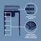 Lockermate Adjust-A-Shelf Locker Shelf & Organizer, Extends to Fit Your Locker, Includes Storage Drawer 5025-NVY - alternate 6
