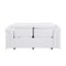 Homeroots 65in White and Black Italian Leather Power Reclining Loveseat 720494 - alternate 8