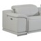 Homeroots Light Gray Italian Leather Power Reclining U Shaped Seven Piece Corner Sectional With Console 476595 - alternate 8