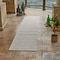 Homeroots 8' Cream and Beige Geometric Distressed Indoor Outdoor Runner Rug 558814 - alternate 7
