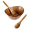 Gibson Home Sherwood 3 Piece Acacia Wood Salad Bowl and Serving Utensil Set in Brown 127385.03R - alternate 1