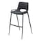 Homeroots Set of Two 30" Black Faux Leather And Steel Low Back Bar Height Bar Chairs 555667 - alternate 1
