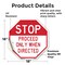 Signmission Stop Proceed Only When Directed, 18 Inch X 18 Inch, Vinyl Decal OC-D-18-271 - alternate 3