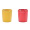 Homeroots Set of Two Pink And Yellow Ceramic Rectangular Cachepots 634109 - alternate 6