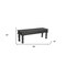 Homeroots 58" Black Floral Distressed Solid Wood Dining Bench 522089 - alternate 7