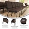 Flash Furniture Fabric Church Chair, Brown XU-CH-60096-BN-GG - alternate 8