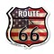 Signmission Route Us 66 Flag, 12 inch X 12 inch, Aluminum Metal Sign, 2PK SHI-A-2PACK-12-483 - alternate 1