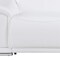 Homeroots 107" White Italian Leather Reclining Metal USB Sofa 720290 - alternate 9
