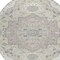 Homeroots 8' Ivory Beige And Gray Round Oriental Washable Indoor Outdoor Area Rug 596634 - alternate 7