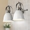 Jonathan Y Phineas 16.25" 2-Light Adjustable Farmhouse Bohemian Iron LED Vanity Light, White/Nickel JYL1115B - alternate 9