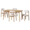 Baxton Studio Emily 5-Piece Dining Set, Natural and White 261-14268-13283-ZORO - alternate 1