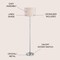 Jonathan Y Reese 59.5" Crystal LED Floor Lamp, Clear/Chrome JYL2022A - alternate 8