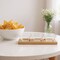 Homeroots Four Piece Clear And Natural Crystal And Solid Wood Condiment Server 375724 - alternate 3