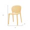 Homeroots Set Of Four Yellow Heavy Duty Plastic Juvenile Chairs, 4PK 554667 - alternate 6