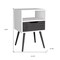 Homeroots 25" Gray Wood One Drawer Nightstand 543656 - alternate 11