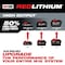 Milwaukee Tool M18 REDLITHIUM XC5.0 Battery, 5.0Ah, Extended Capacity, 18V, Li-Ion, Batteries, 2PK 48-11-1852 - alternate 8